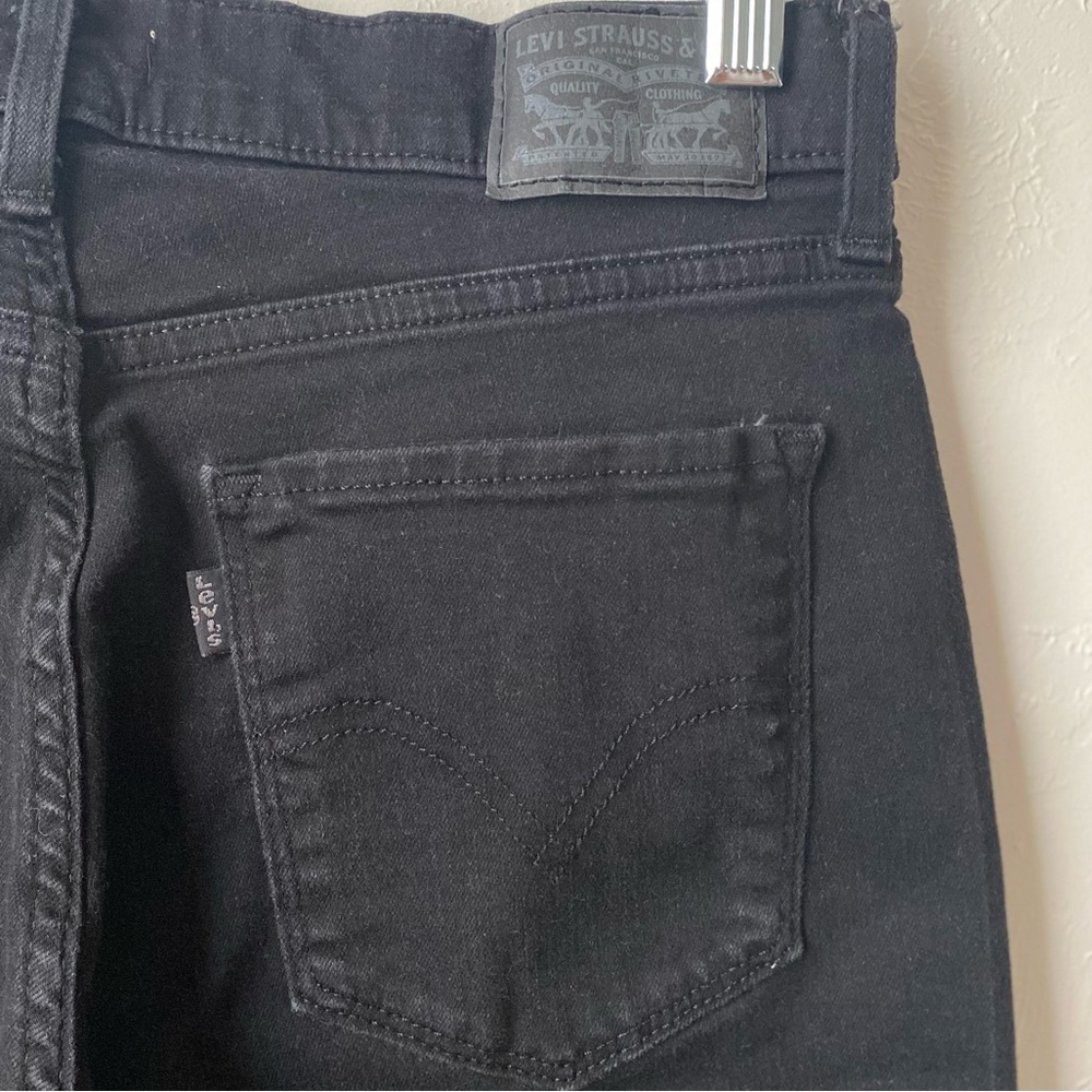 Levi’s Classic Mid Rise Bootcut Jeans Black Women’s Size 6 - Picture 6 of 7